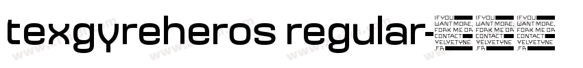 texgyreheros regular字体转换